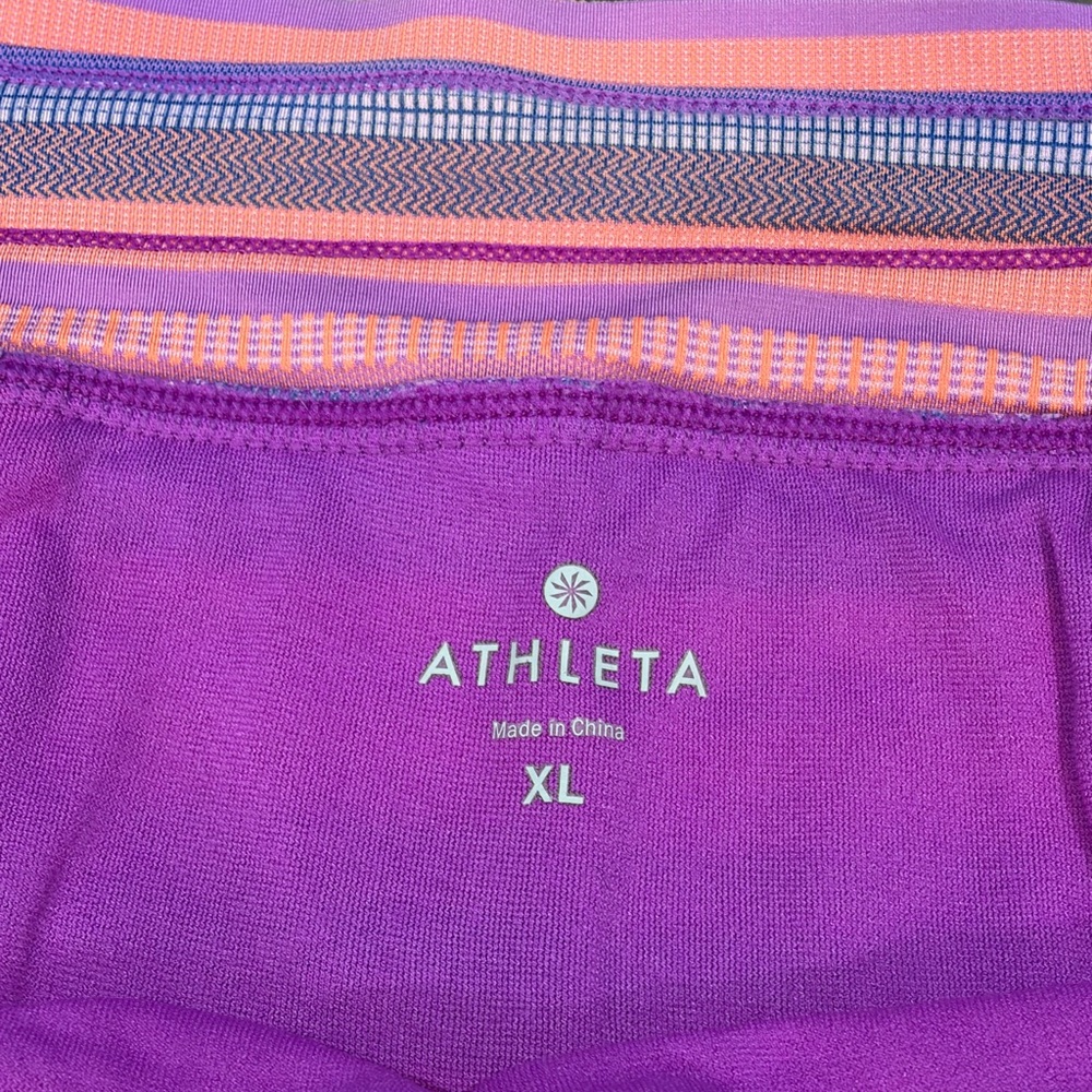 Athleta Pink Purple Striped Swim Drawstring Board Short Shorts Women Size XL - Picture 7 of 16